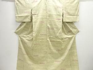 アンティーク　抽象模様織り出し手織り紬単衣着物